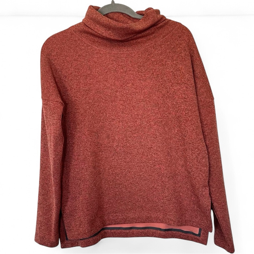 Arc'teryx Womans Laina Sweater small EUC mock turtleneck heather rust base layer - Picture 3 of 8